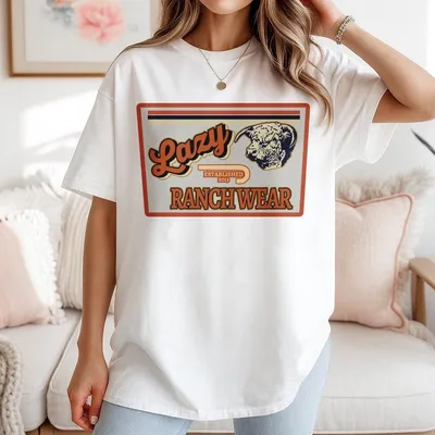 Lazy Ranch Retro Ranchwear  T-Shirt T-Shirt T-Shirt Gift For Fan Menswear Womenswear Casual Cotton T-Shirt Gild