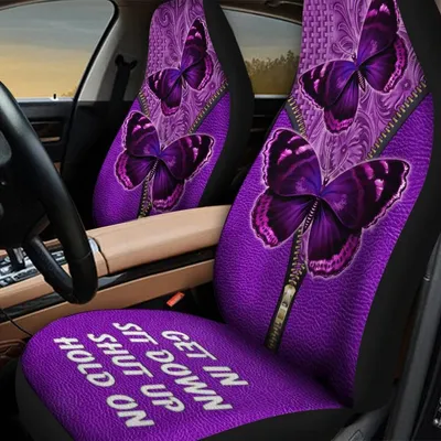 printsyde Butterfly All Over Printed Front Car Seat Covers