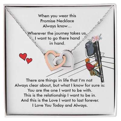 Lineman'S Girl - Interlocking Heart Necklace Interlocking Hearts Necklace