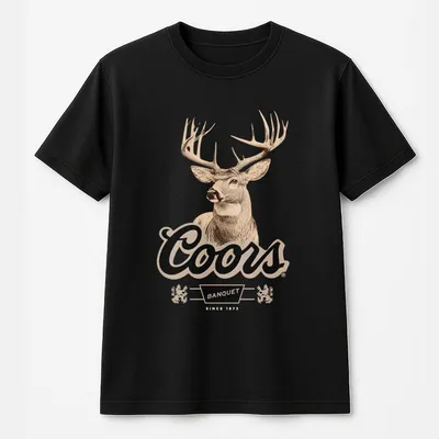 Coors Banquet Whitetail Buck Deer T-Shirt, Perfect For Beer Enthusiasts, Gift For Friends Unisex T-Shirt T-Shirt Cotton Menswear Top