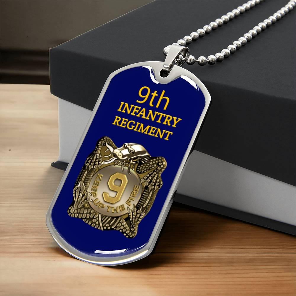 Awesome Dog Tag For 9Th Infantry Regiment - Army Tag Necklace, Dog Tag