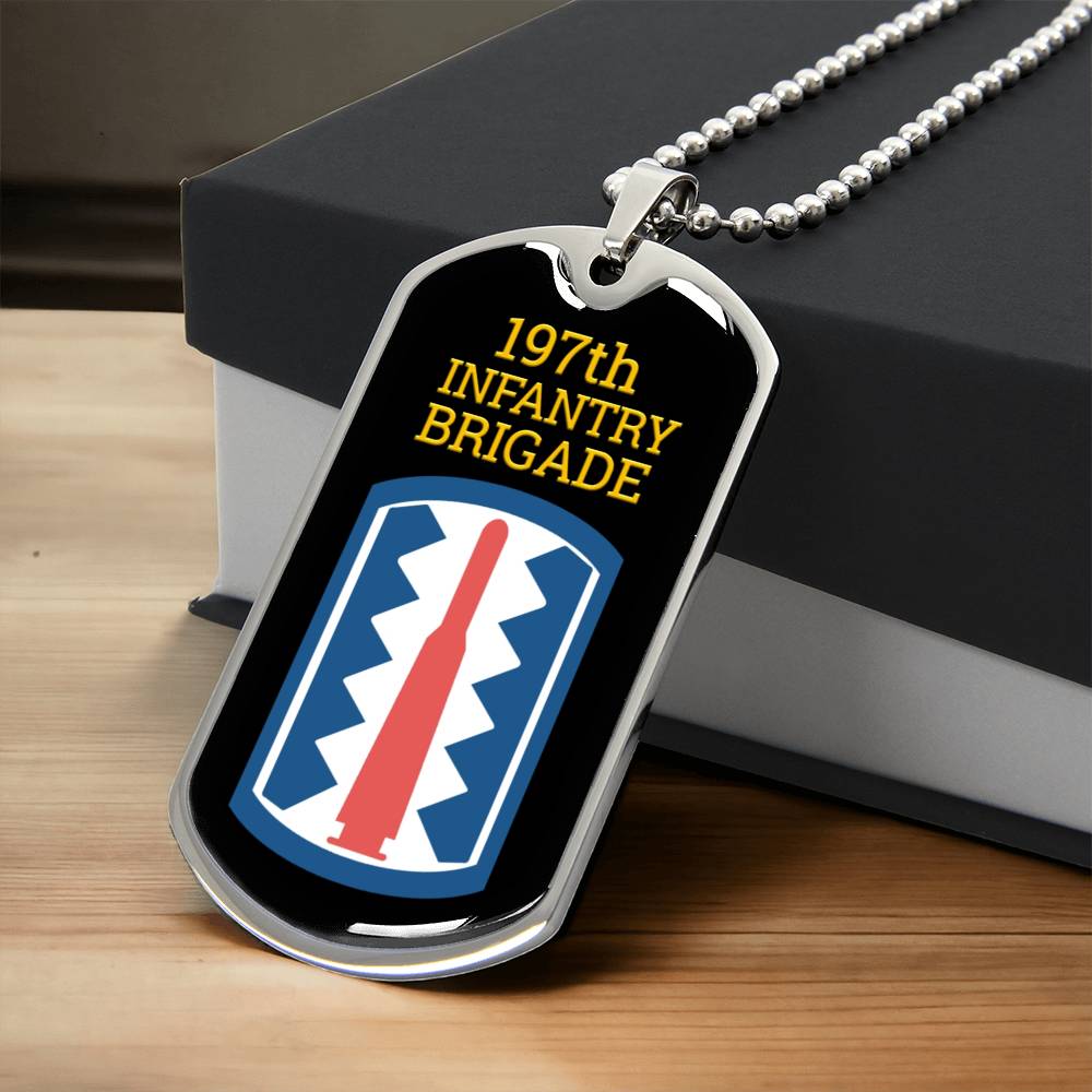 Awesome Dog Tag For 197Th Infantry Brigade - Army Tag Necklace, Dog Tag