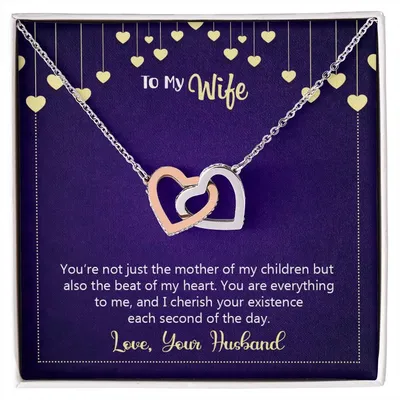 Interlocking Hearts Necklace Happy Anniversary You'Re Not Just The Mother Of My Children