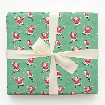 Break Dance Santa - Gift Wrap for Christmas, Holidays Wrapping Paper, Christmas Wrapping Paper