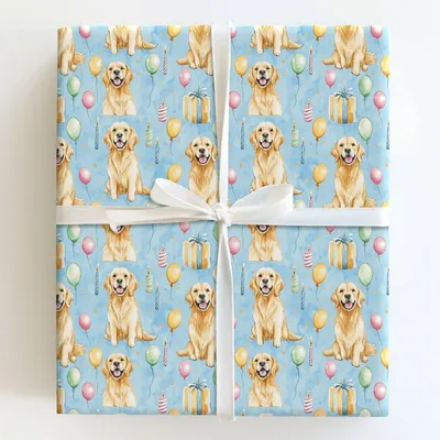 Barking Party - Gift Wrap for Christmas, Holidays Wrapping Paper, Christmas Wrapping Paper