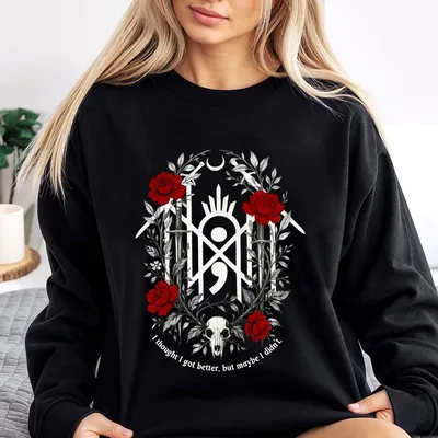 Vintage Retro Sleep Token Flowers Red Only Back Sweatshirt Sleep Token Tour 2025 Sweatshirt New Song Concert Tour Gift For Fan Trend