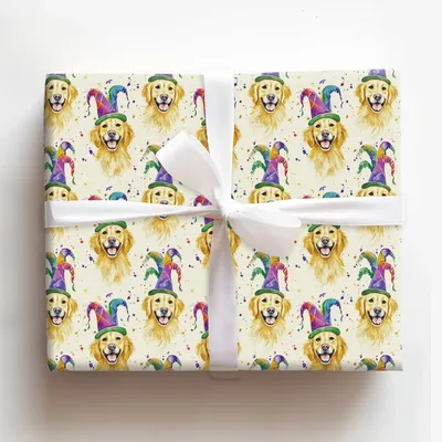 Fetch Me Some Beads - Gift Wrap for Christmas, Holidays Wrapping Paper, Christmas Wrapping Paper