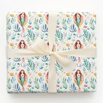 Oceanside Glam - Gift Wrap for Christmas, Holidays Wrapping Paper, Christmas Wrapping Paper
