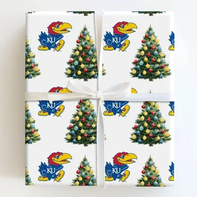 Jingle Jayhawk Tree - Gift Wrap for Christmas, Holidays Wrapping Paper, Christmas Wrapping Paper