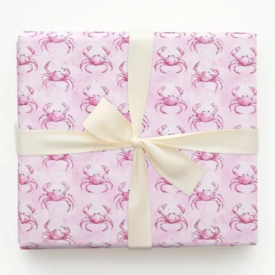 Crabby Welcome - Gift Wrap for Christmas, Holidays Wrapping Paper, Christmas Wrapping Paper