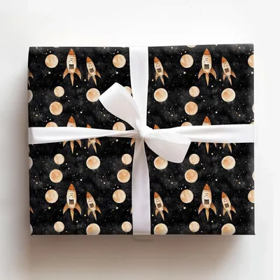 Space Bound - Gift Wrap for Christmas, Holidays Wrapping Paper, Christmas Wrapping Paper