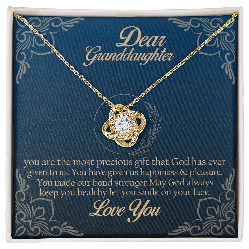 A Greatest Gift for Your Granddaughter Love Knot Necklace