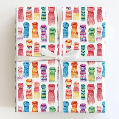 Don't Forget Your Scarf - Gift Wrap for Christmas, Holidays Wrapping Paper, Christmas Wrapping Paper