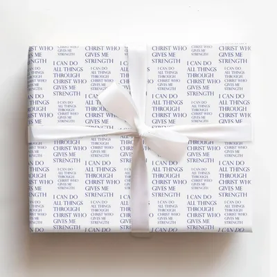 All Things Through Him - Gift Wrap for Christmas, Holidays Wrapping Paper, Christmas Wrapping Paper