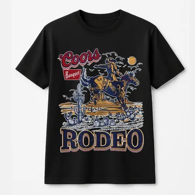 Coors Western Cowboy T-Shirt, Vintage 90s Graphic Western T-Shirt, For Men, For Women