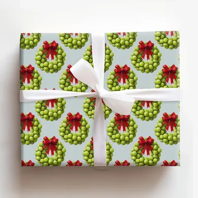 Smashmas Wreath - Gift Wrap for Christmas, Holidays Wrapping Paper, Christmas Wrapping Paper