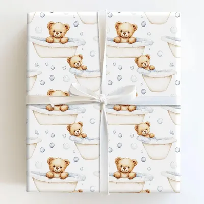 Beary Relaxed - Gift Wrap for Christmas, Holidays Wrapping Paper, Christmas Wrapping Paper