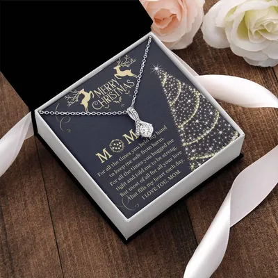 Christmas Gift To Mom - For All The Times You Held My Hand To Keep Me Safe Alluring Beauty Necklace