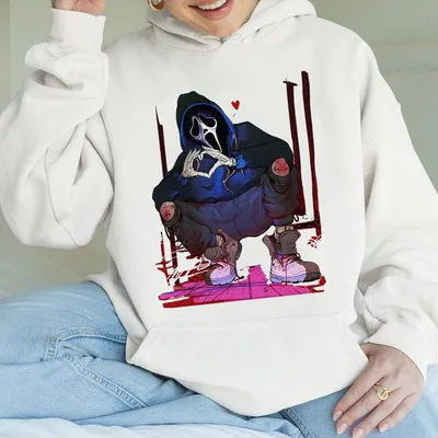 Ghost Face Hoodie Dead By Daylight Horror Game Hoodie For Men Cotton Streetwear Casual Gamer Style