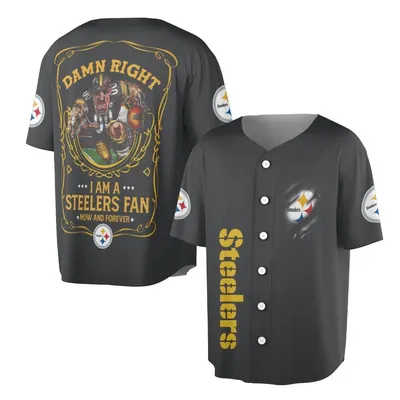 Steelers Football Baseball Jersey Baseball Jersey, Damn Right Fan Merch, Pittsburgh Nfl Gift, Loyalty Baseball Jersey