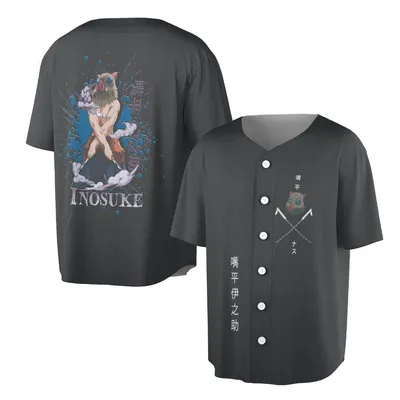 Inosuke Hashibira Demon Slayer Baseball Jersey Baseball Jersey, Anime Lover Merch, Tanjiro Fan Gift