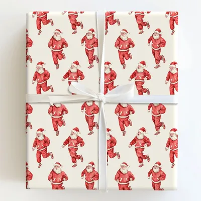 Santa Turbo Mode - Gift Wrap for Christmas, Holidays Wrapping Paper, Christmas Wrapping Paper