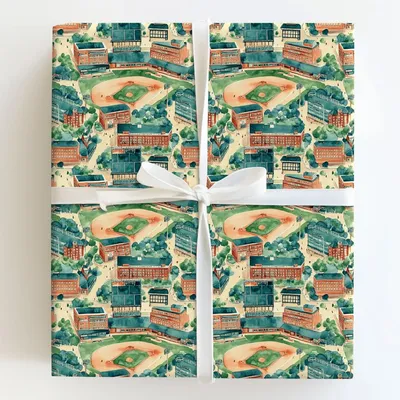Ballpark Days - Gift Wrap for Christmas, Holidays Wrapping Paper, Christmas Wrapping Paper