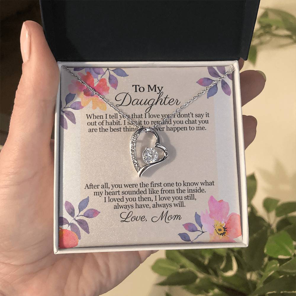 Daughters Birthday Gift With Message Card, Valentines Gifts For Daughter Necklace For Women