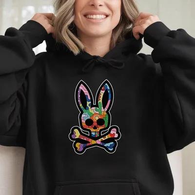 Back To School Bone Graphic Hoodie Hoodie Rabbit Hoodie Hip Hop Style Unisex Men  Street Style