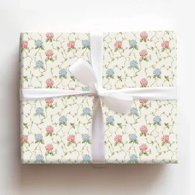 Hydrangea Love - Gift Wrap for Christmas, Holidays Wrapping Paper, Christmas Wrapping Paper