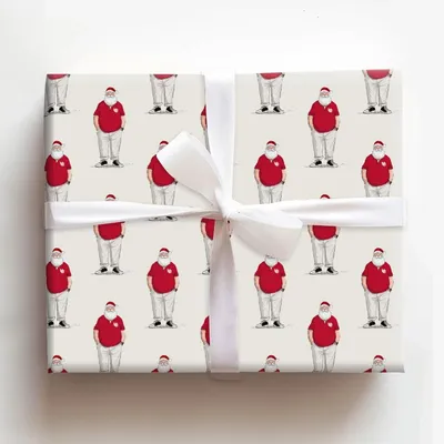 Utah Santa Polo - Gift Wrap for Christmas, Holidays Wrapping Paper, Christmas Wrapping Paper
