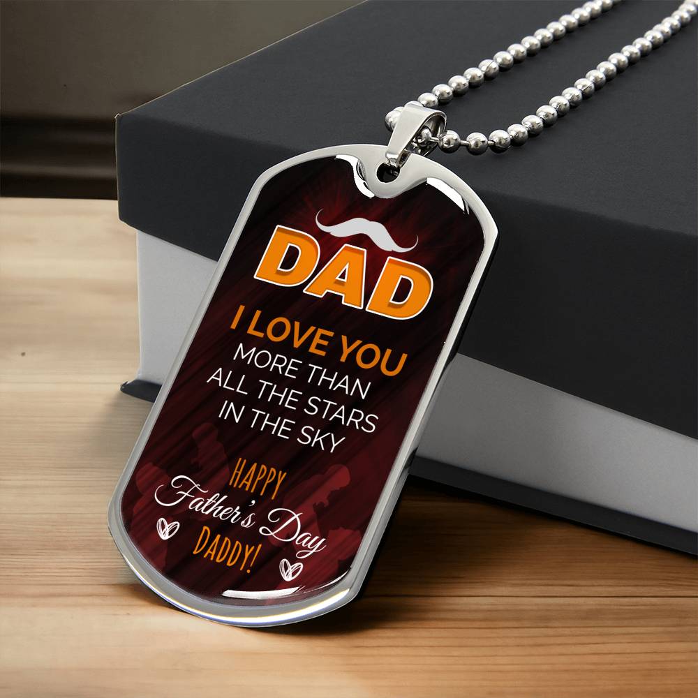 Father's Day Surprise Gift For Dad, Father's Day Gift For The Father On Behalf Of The Child, Father's Day Special Gift For Dad - Army Tag Necklace, Dog Tag