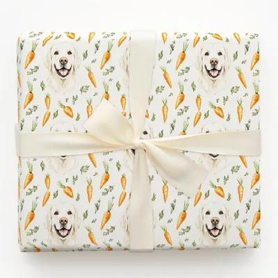 Souffle Pup - Gift Wrap for Christmas, Holidays Wrapping Paper, Christmas Wrapping Paper