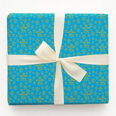 Royal Blue & Gold - Gift Wrap for Christmas, Holidays Wrapping Paper, Christmas Wrapping Paper