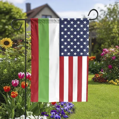 American Bulgaria Flag Bulgarian Friendship House Flag Vertical Garden Flag