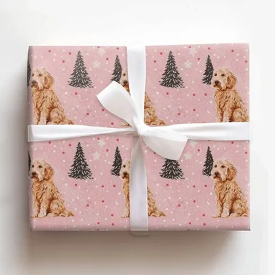 Holly Jolly Doodle - Gift Wrap for Christmas, Holidays Wrapping Paper, Christmas Wrapping Paper