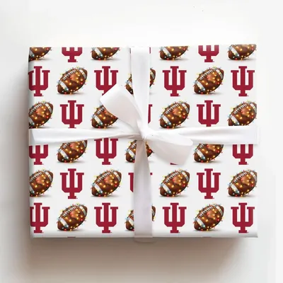 Indiana Christmas in the End Zone - Gift Wrap for Christmas, Holidays Wrapping Paper, Christmas Wrapping Paper