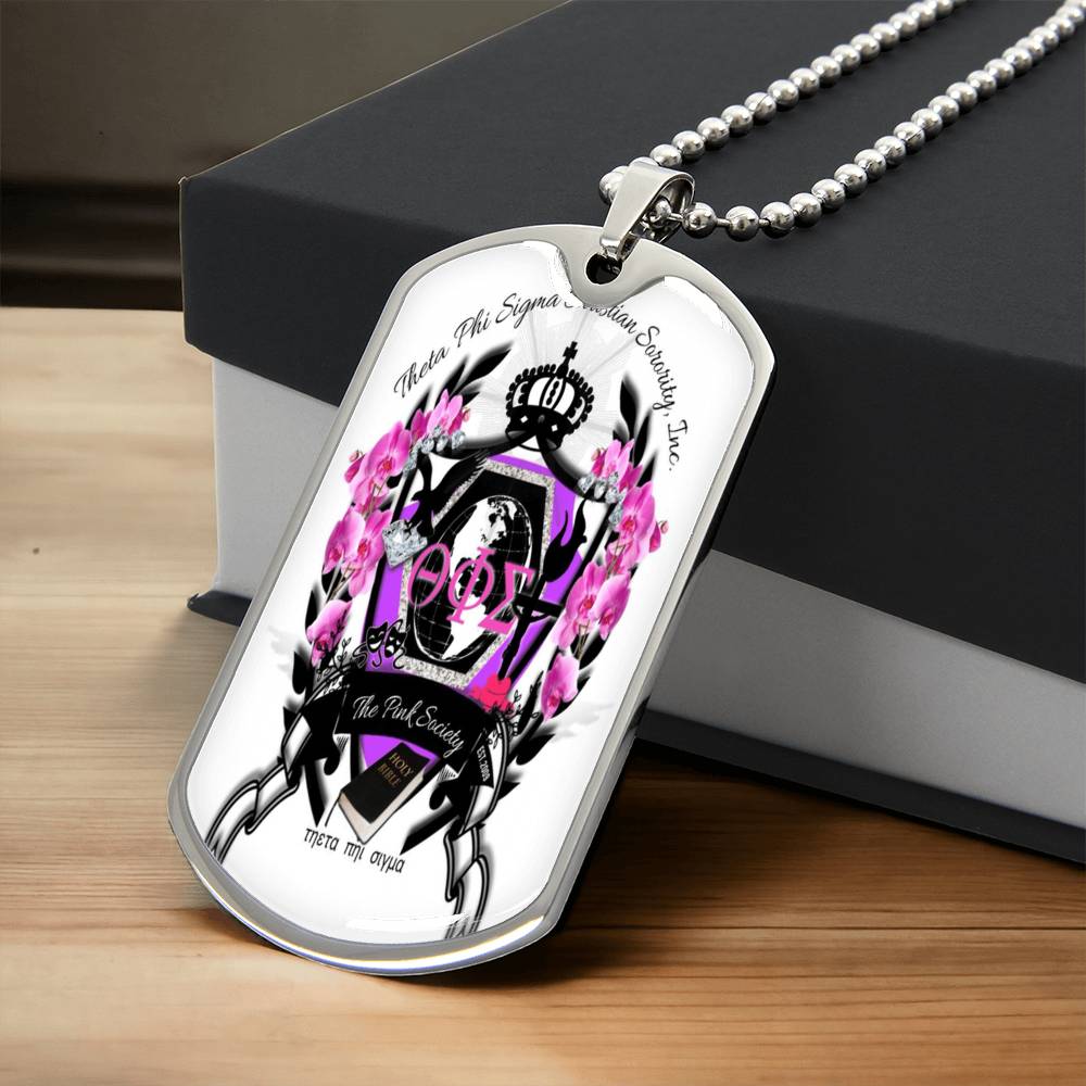 Theta Phi Sigma Luxury Dog Chains! - Army Tag Necklace, Dog Tag