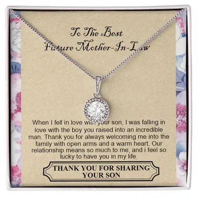 To The Best Future Mother-in-law - Thank You For Always Welcoming Me Into The Family With Open Arms And A Warm Heart - Alluring Beauty Necklace, Christmas Gifts, Birthday Gifts, Anniversary Gift, Valentine's Day