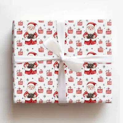Clickin' Claus - Gift Wrap for Christmas, Holidays Wrapping Paper, Christmas Wrapping Paper