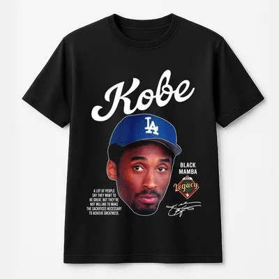 Kobe Tribute T-Shirt Cream Vintage Kobe Menswear Top Underwear T-Shirt Tropical