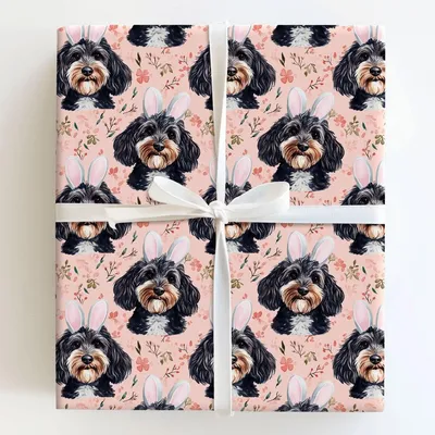 Bernedoodle Bunny - Gift Wrap for Christmas, Holidays Wrapping Paper, Christmas Wrapping Paper