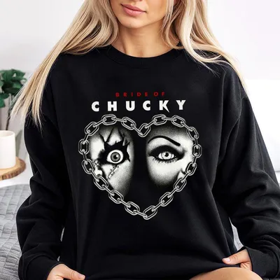 Retro Chucky Horror Movie Halloween Sweatshirt Horror Move Vintage 90s Sweatshirt Chucky Sweatshirt Cotton Casual Cotton