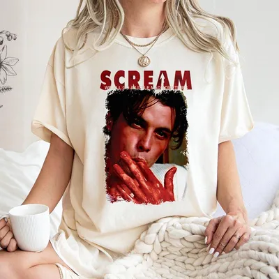 Made In Usa Scream T-Shirt 90s Retro Horror T-Shirt Featuring Billy Loomis Spooky And Sweet Graphic T-Shirt Trendy Vintage Inspire