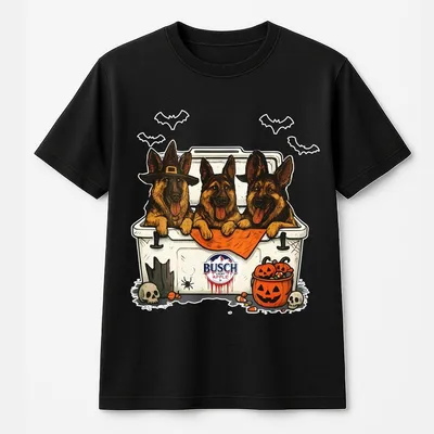 Dogs Beer T-Shirt, Halloween T-Shirt German Shepherd T-Shirt, Halloween Cute Dog Trendy T-Shirt, Perfect Beer And Dog T-Shirt For Women