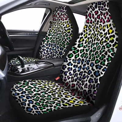 Colorful Leopard Print Universal Fit Car Seat Covers