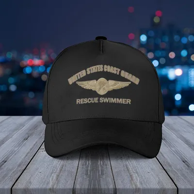 Baseball Cap Us Coast Guard Rescue Swimmer Badge Black Patriotic Cap Baseball Cap