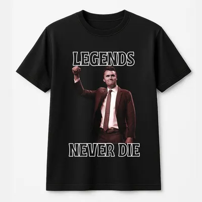 Legends Never Die Charlie Kirk Unisex Heavy Cotton T-Shirt For Men For Women