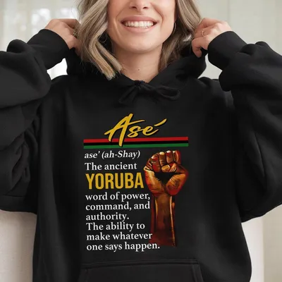 Ase Yoruba Word Definition Unisex Hoodie, Black Pride, Black History Month Hoodie, Black Lives Matter Gifts