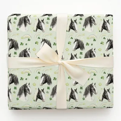 Rainbows with the Stallions - Gift Wrap for Christmas, Holidays Wrapping Paper, Christmas Wrapping Paper